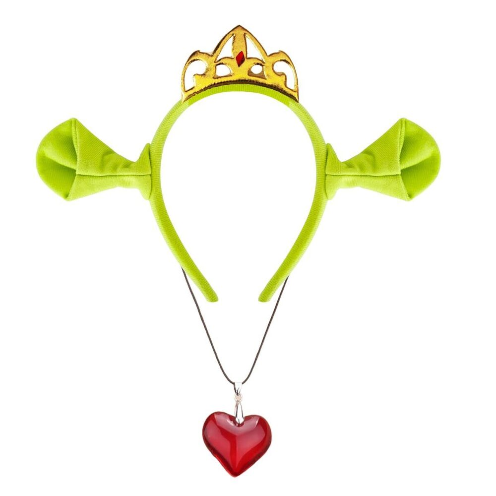 9298 Ogre Princess Headband With Ears And Crown + Heart